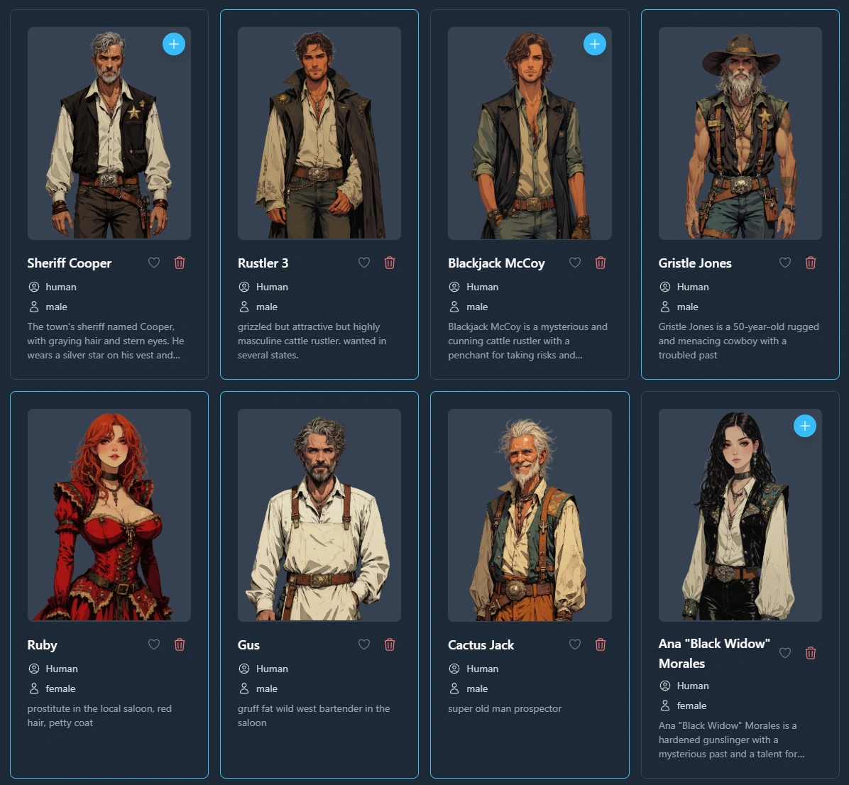 All Characters Interface