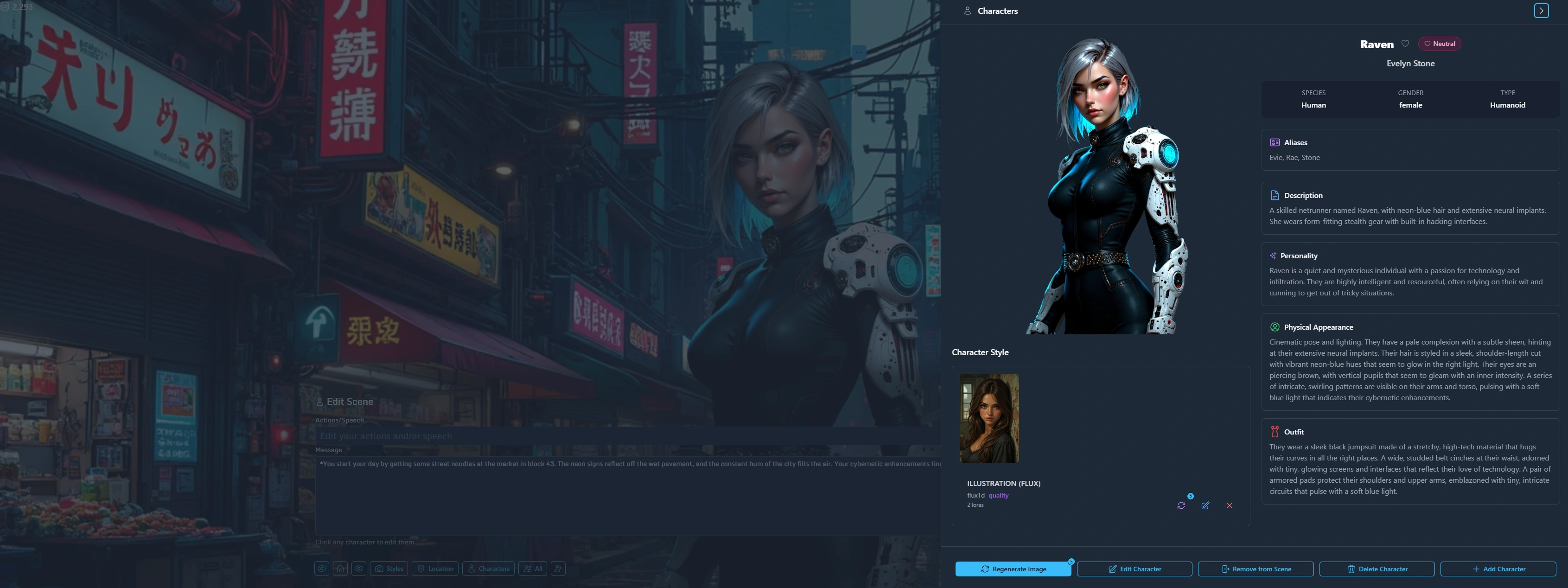 Character Customization Interface